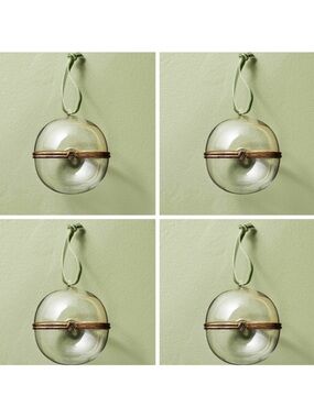 *Set of 4* Smooth Hinged Glass Christmas Tree Ornaments Hearth & Hand™ Magnolia